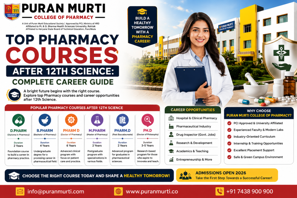 Top Pharmacy Courses After 12th Science: Complete Career Guide